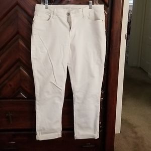 Old Navy, size 10, white boyfriend jeans